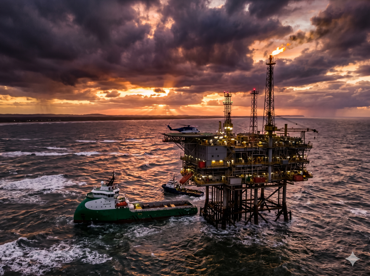 Plataformas offshore PCA 1, 2 e 3 no Campo de Cação, Espírito Santo monitoradas por ROV